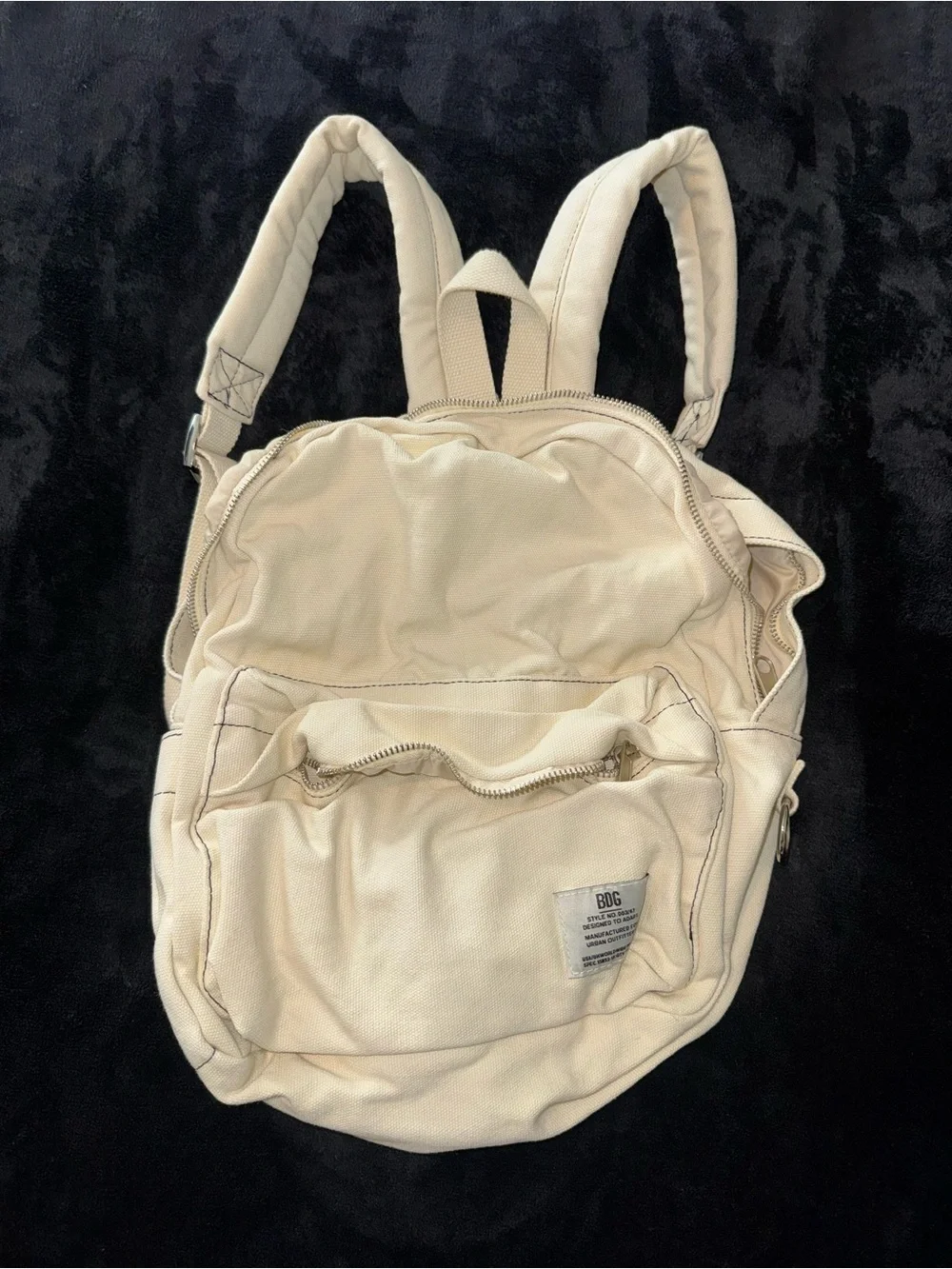 Cream Canvas BDG Backpack
